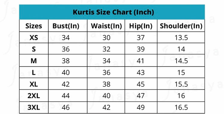 Light Blue Kantha Cotton Floral Printed Kurti Top (Top Only)