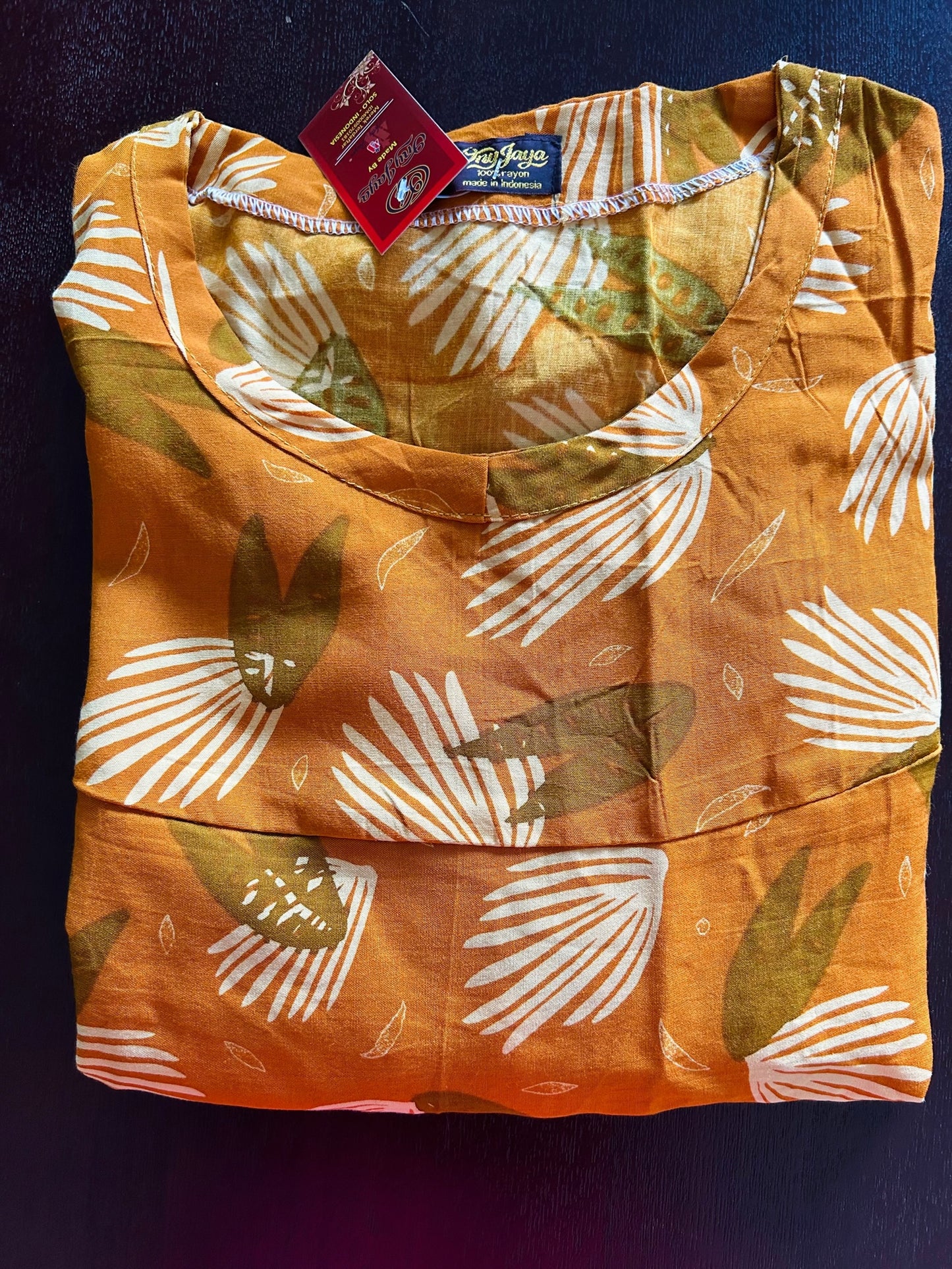 Floral Printed Indonesian Batik Long Dress