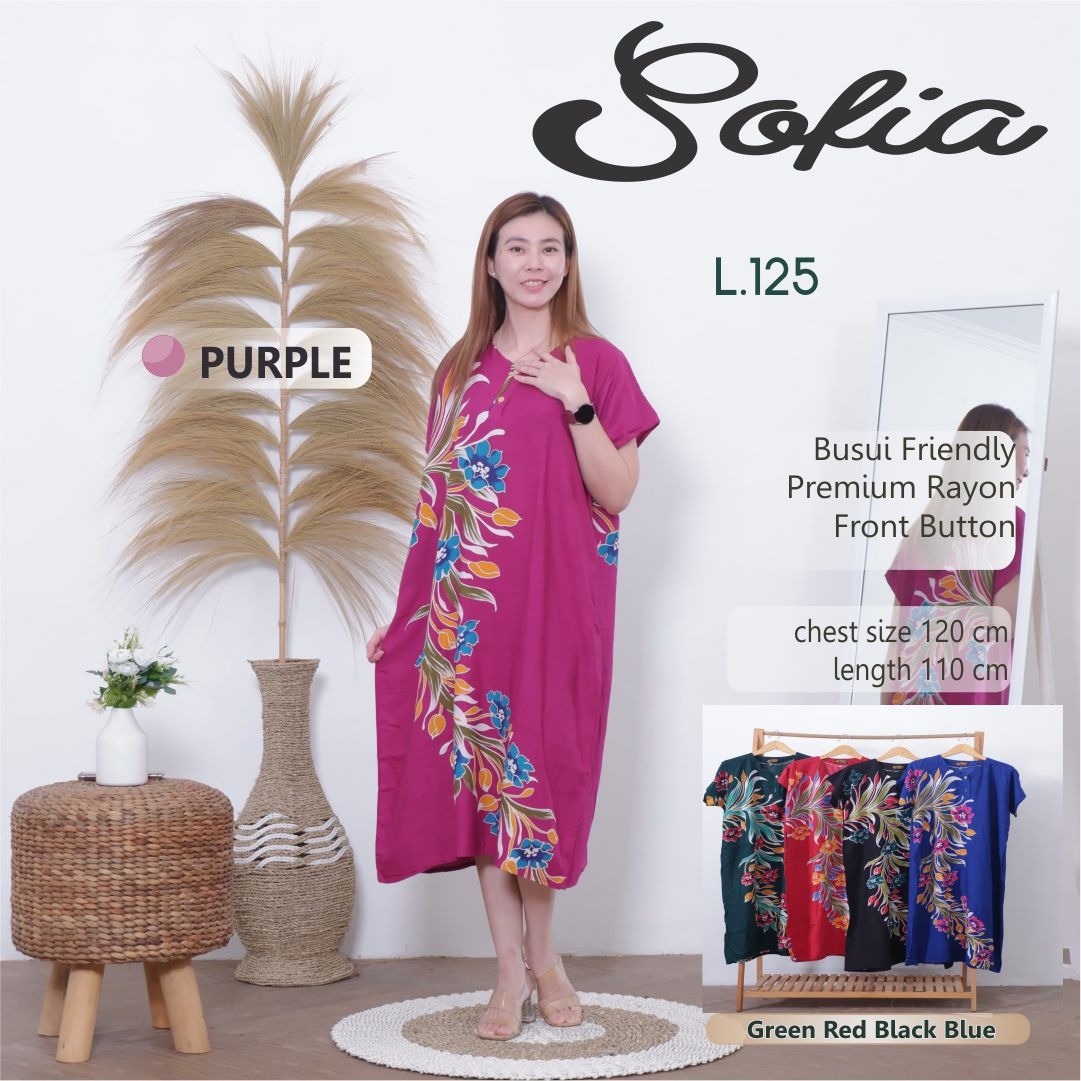 Floral Printed Indonesian Batik Dress